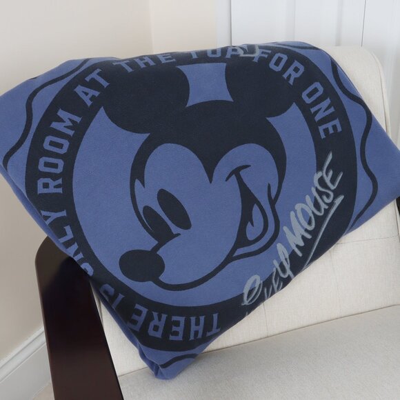Disney Store Mickey Mouse Blanket Blue 52"in x 62"in - Picture 6 of 11